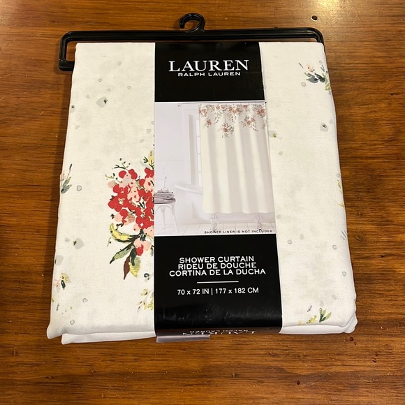 Ralph Lauren Bath Polo Ralph Lauren Floral Shower Curtain 7x72 New